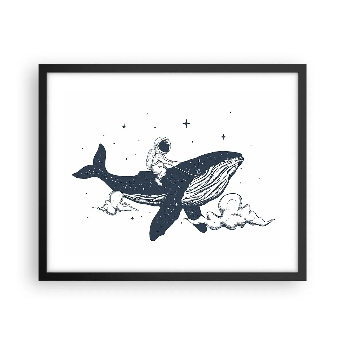 Poster in black frame - Space Adventure - 50x40 cm