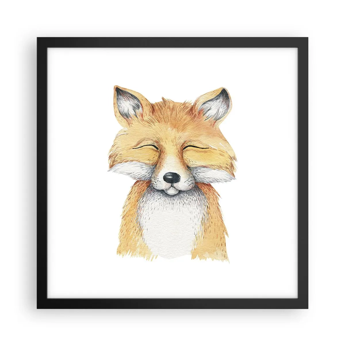 Poster in black frame - Fox Moods - 40x40 cm
