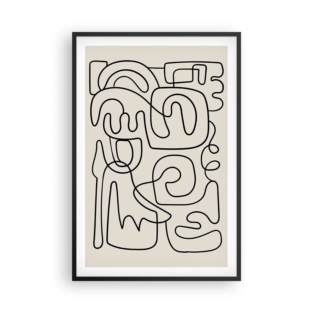 Poster in black frame - Tracing - 61x91 cm