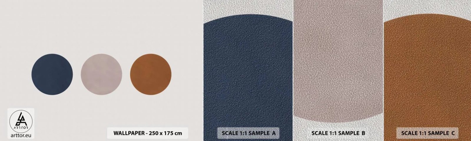 Photo Wallpaper Sample Premium Sand - Symbol of Perfection - Abstraction, Piece, Minimalism - 100x30 cm