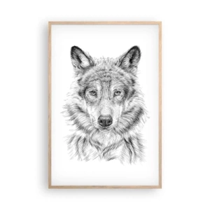 Poster in light oak frame - Born Leader - 61x91 cm