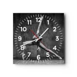 Wall clock - Clock on glass - Ideal of Balance - 40x40 cm