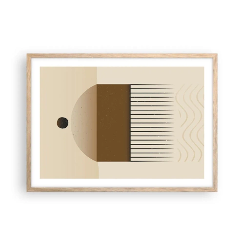 Poster in light oak frame - Different States - 70x50 cm