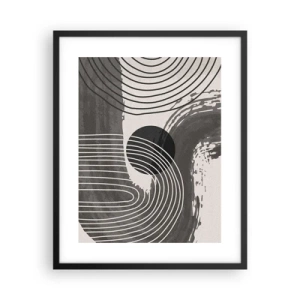 Poster in black frame - Oval Wins - 40x50 cm