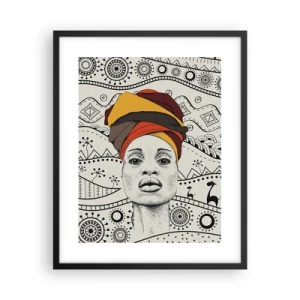 Poster in black frame - African Portrait - 40x50 cm