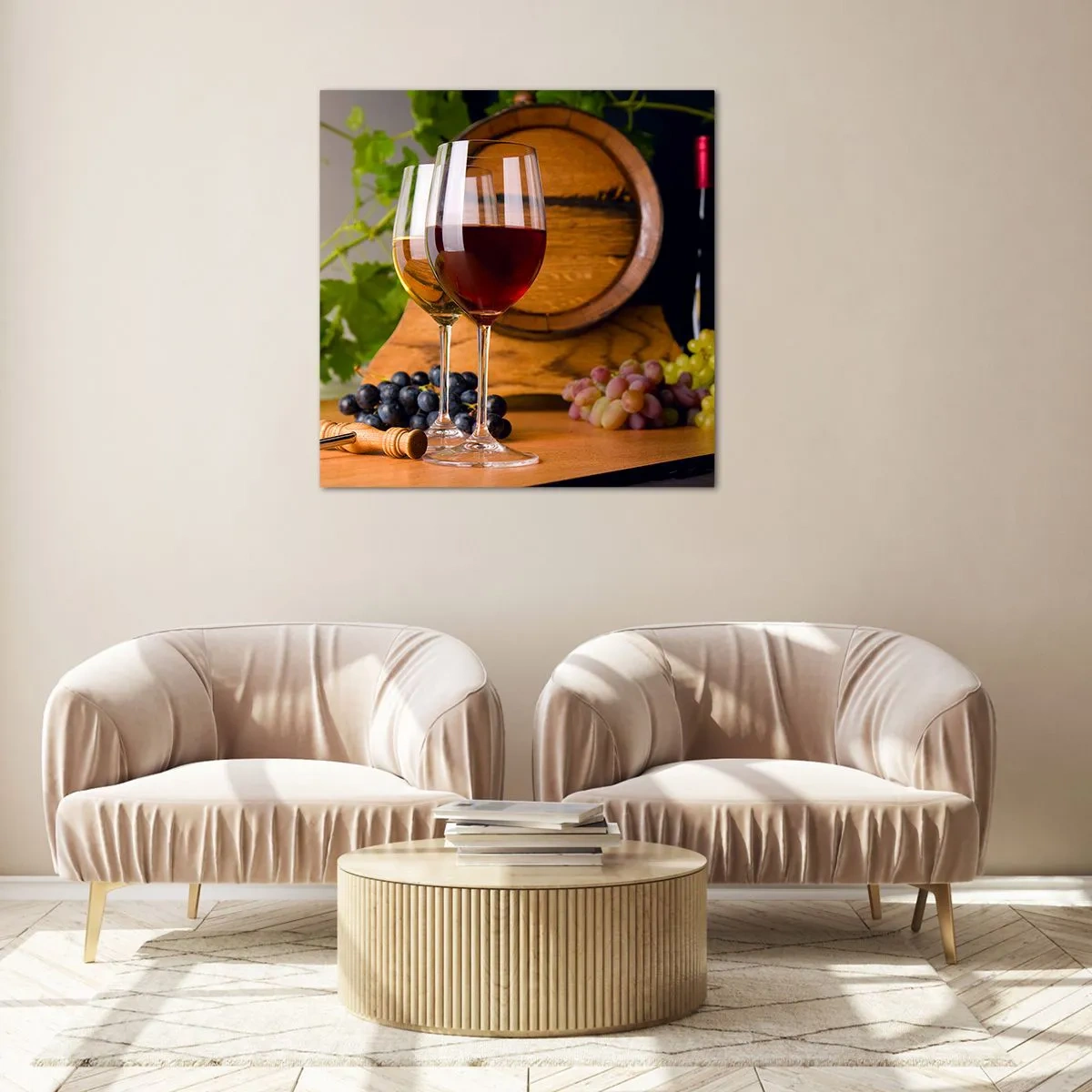 Glass picture - Like at Old Masters - 50x50 cm