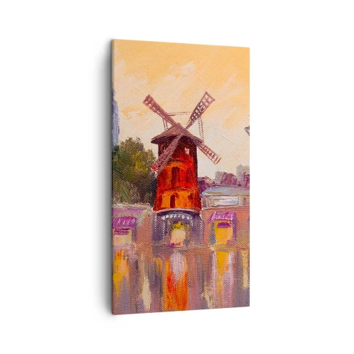 Canvas picture - Icons of Paris - Moulin Rouge - 45x80 cm