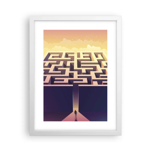Poster in white frmae - Decision Time - 30x40 cm