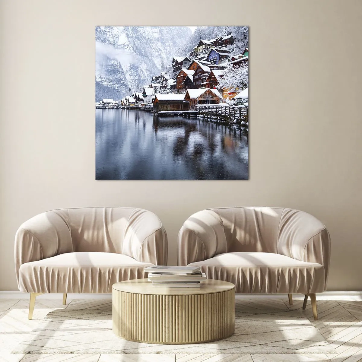 Glass picture - In Winter Decoration - 70x70 cm