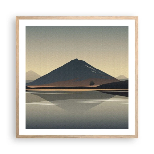 Poster in light oak frame - Mirror Image - 60x60 cm