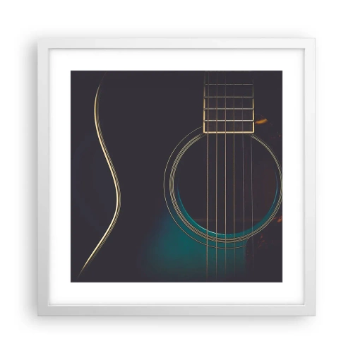 Poster in white frmae - A Moment Before It Sounds - 40x40 cm