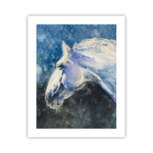 Poster - Portrait in Blue Light - 40x50 cm