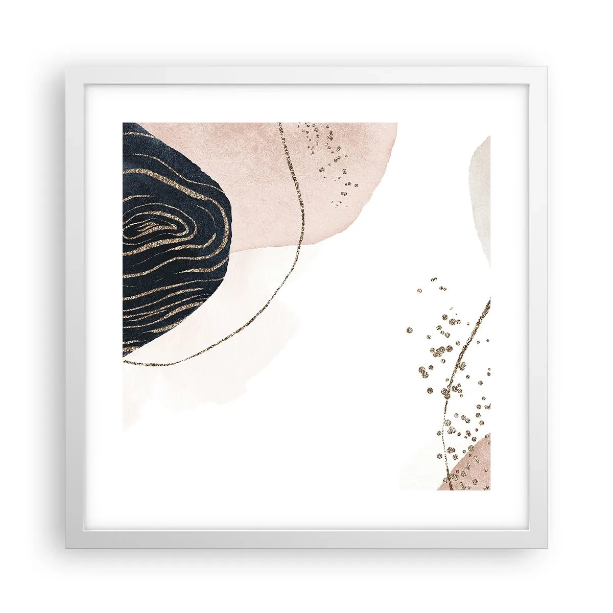 Poster in white frmae - Everything Flows - 40x40 cm