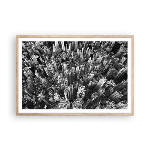Poster in light oak frame - Higher and Higher - 91x61 cm