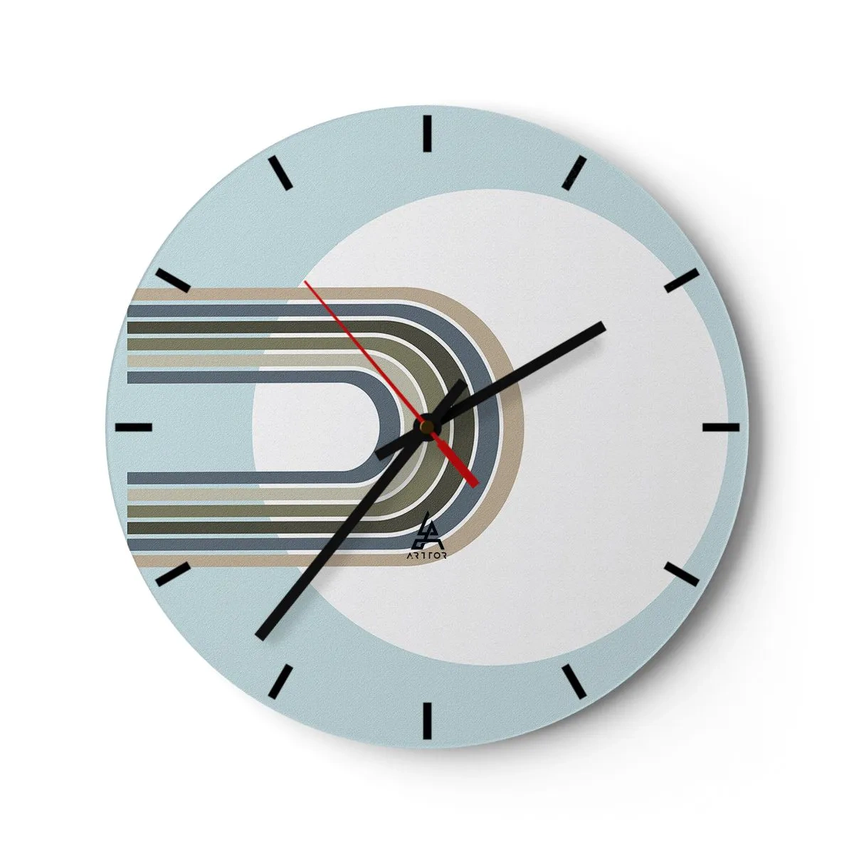 Wall clock - Clock on glass - Irresistible Attraction - 40x40 cm