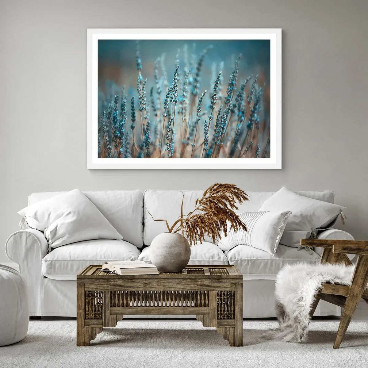 Poster in white frmae - Fragrant Grass - 40x30 cm