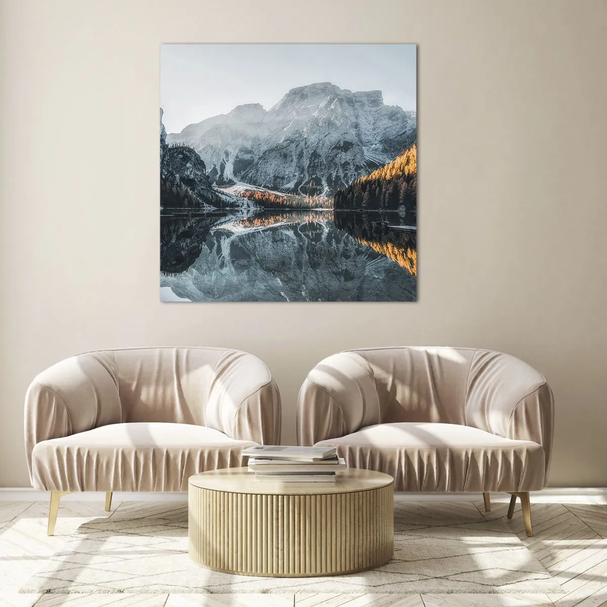 Glass picture - Mirror Landscape - 60x60 cm