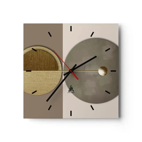 Wall clock - Clock on glass - Perfect Balance - 40x40 cm