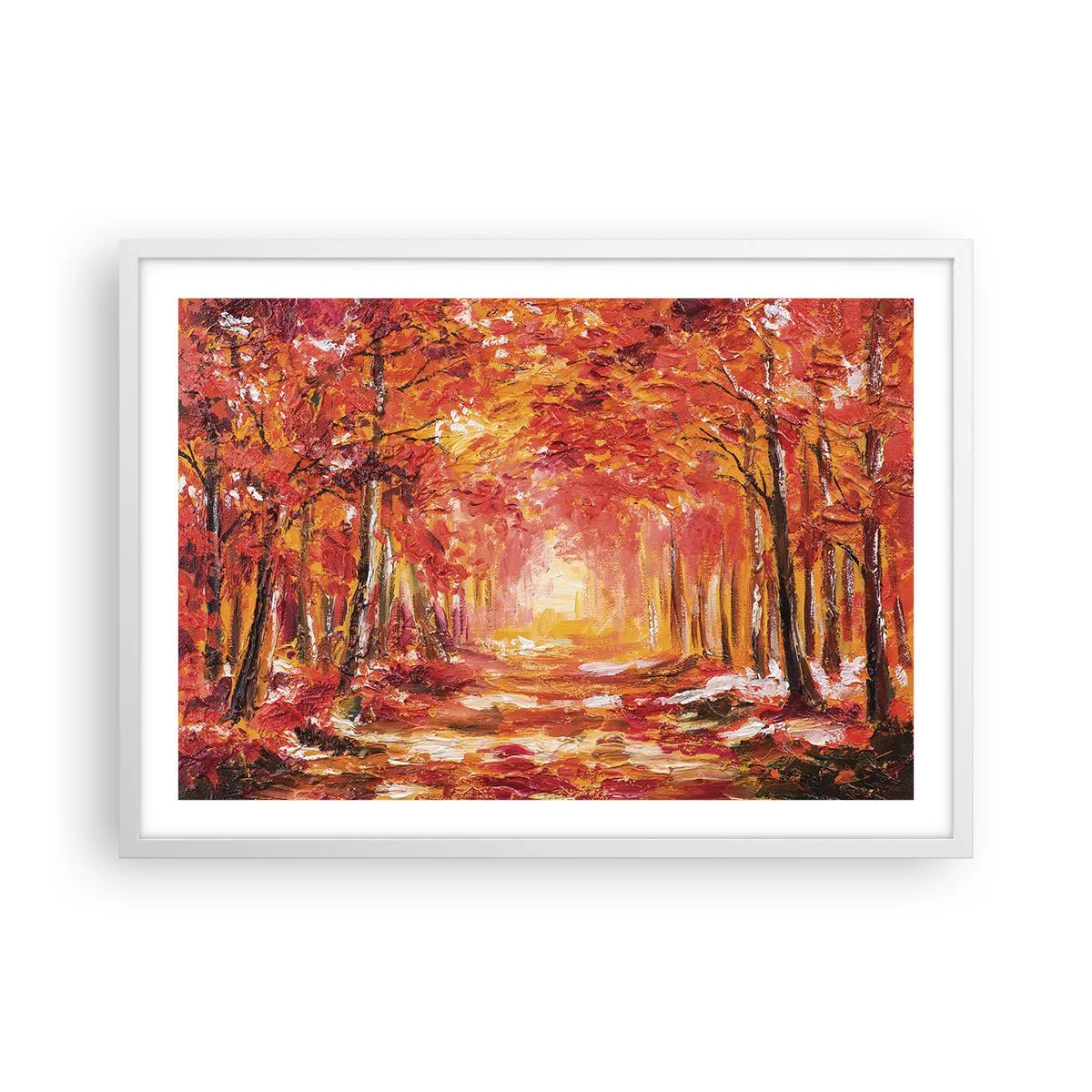 Poster in white frmae - Copper Forest - 70x50 cm