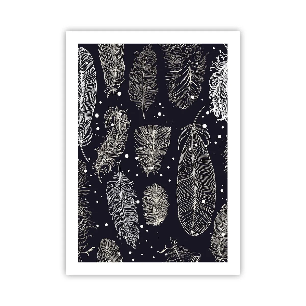 Poster - Feathery Lace - 50x70 cm