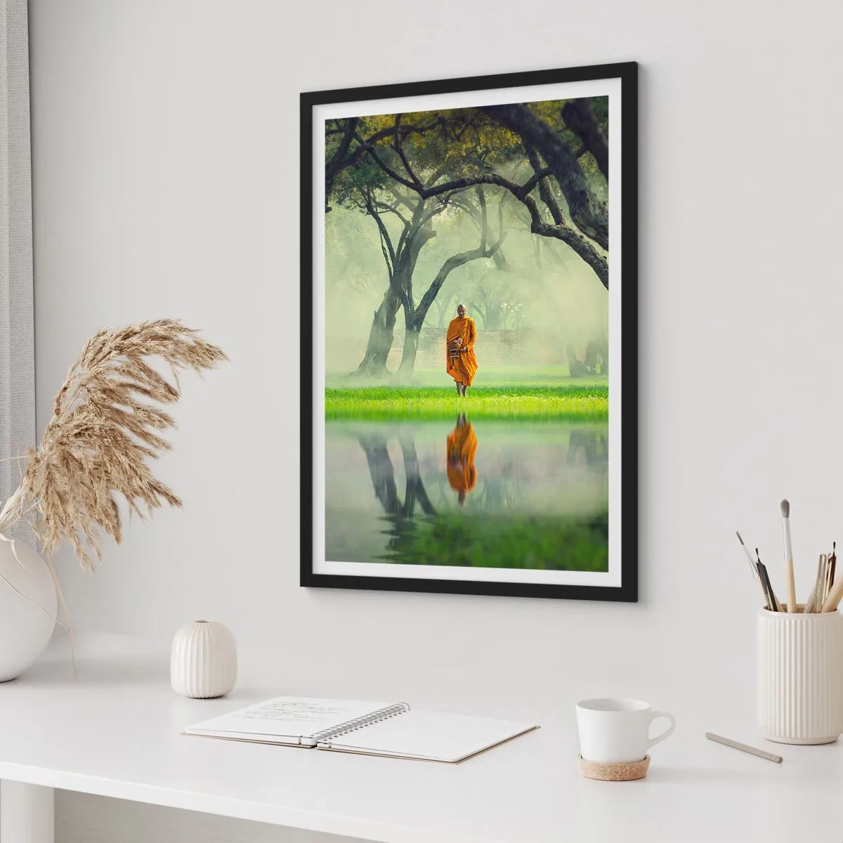 Poster in black frame - On the Way to Enlightenment - 30x40 cm