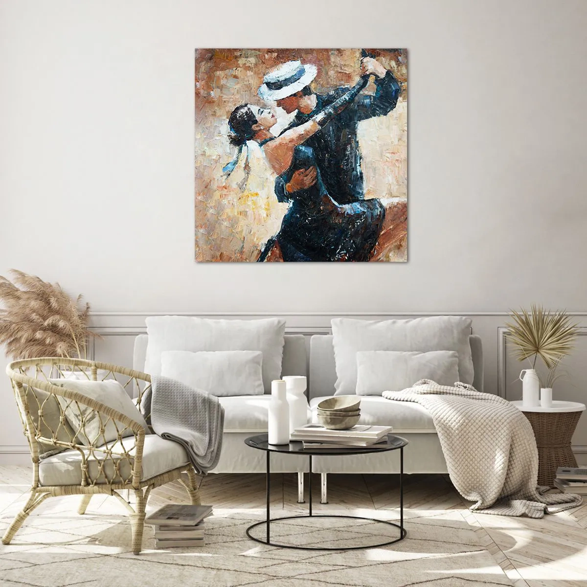 Glass picture - Rudolf Valentino Style - 70x70 cm