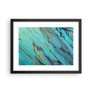 Poster in black frame - Turquoise Tide - 40x30 cm
