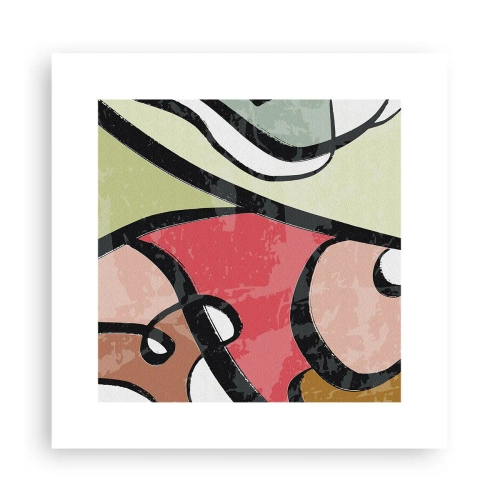 Poster - Pirouettes Among Colours - 30x30 cm