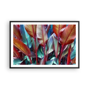 Poster in black frame - Colourful Thicket - 91x61 cm