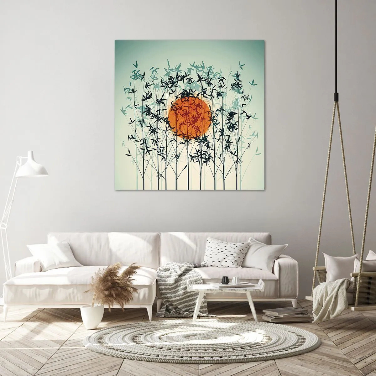 Canvas picture - Japanese Sun - 30x30 cm