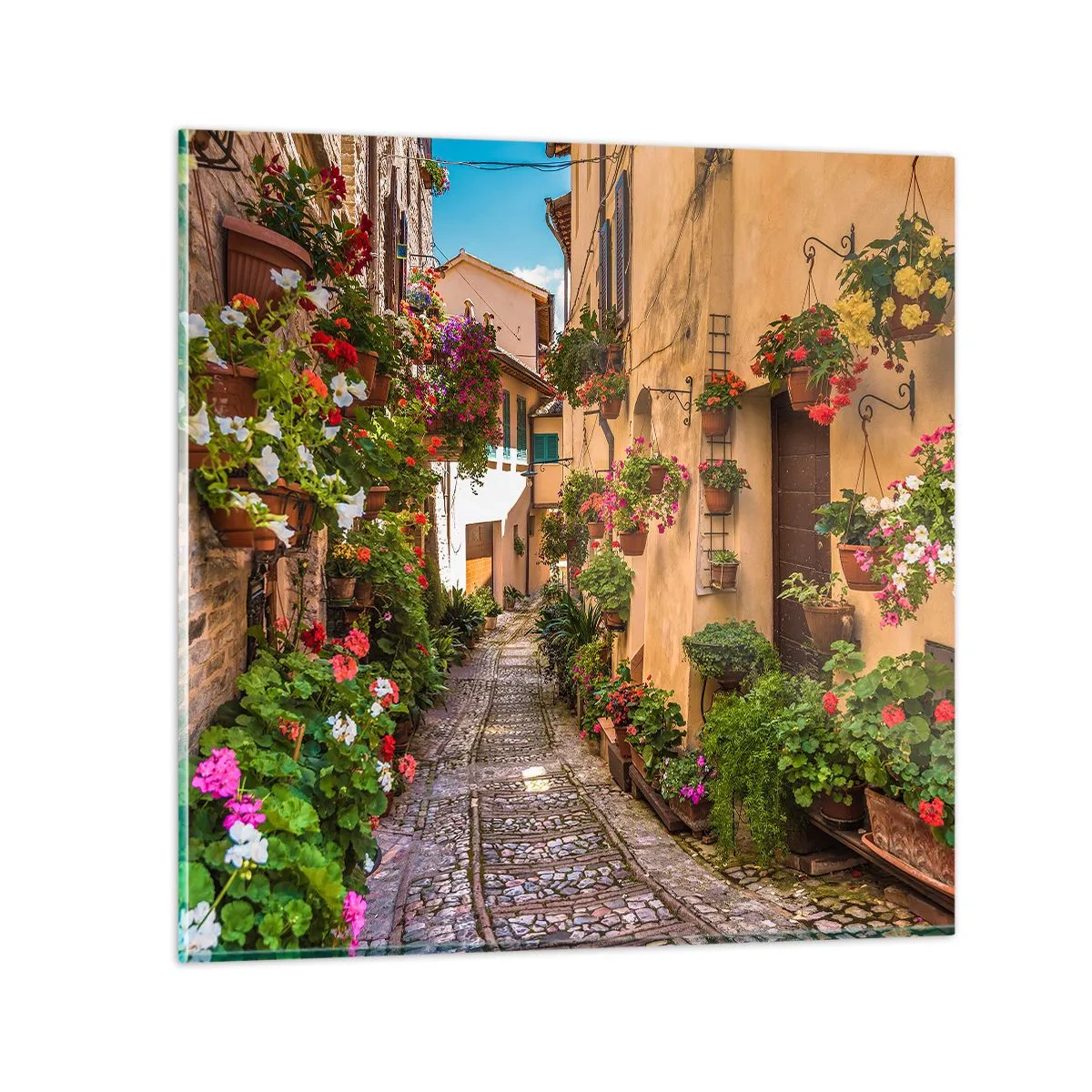 Glass picture - Italian Back Street - 50x50 cm