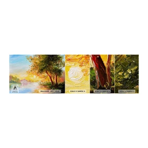 Photo Wallpaper Sample Self-Adhesive Deluxe Sticker - Et In Arcadia Ego - Landscape, River, Rays of the sun - 100x30 cm