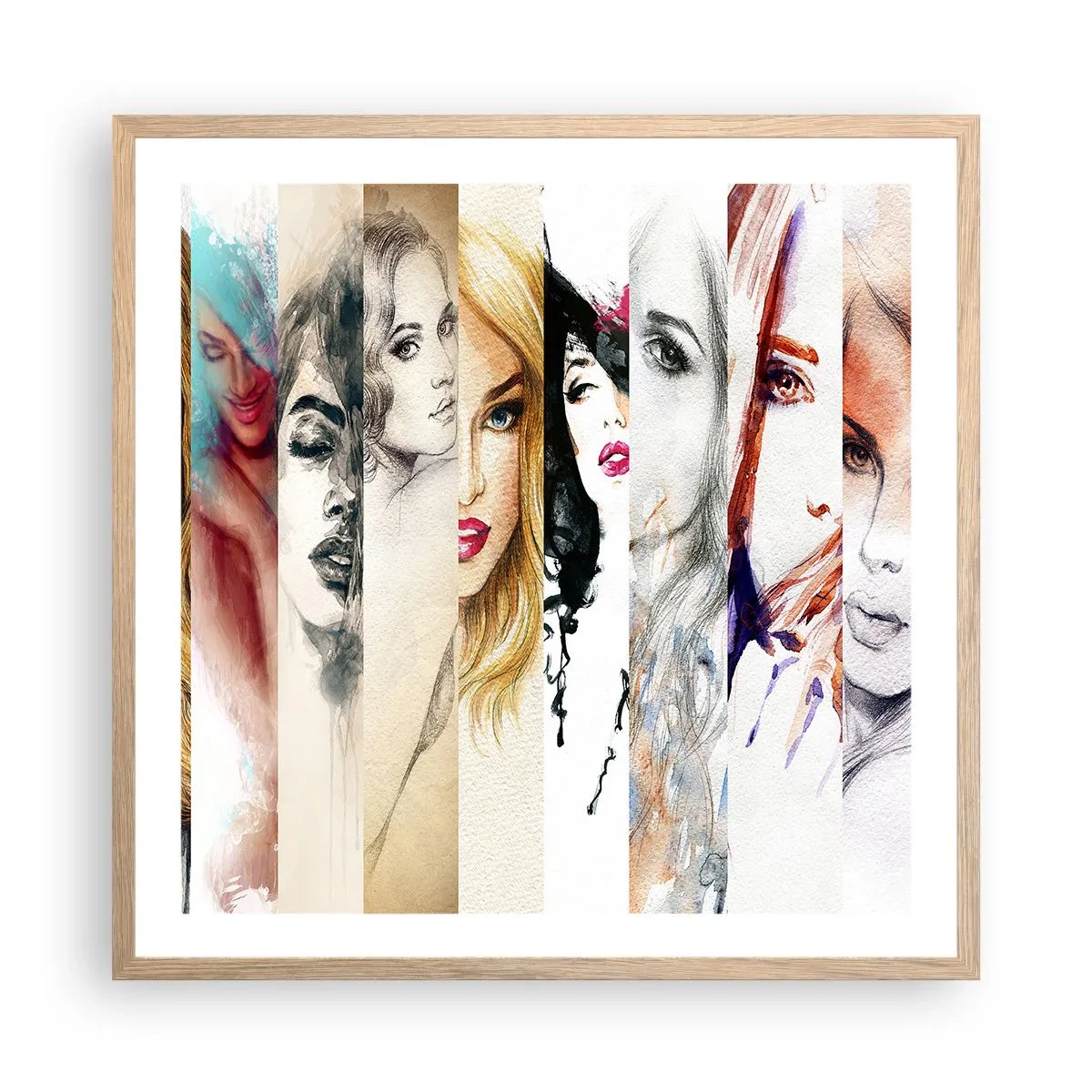 Poster in light oak frame - And It Is Always You - 60x60 cm