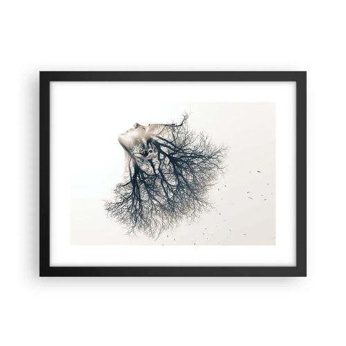 Poster in black frame - Listening to the Whisper of the Trees - 40x30 cm