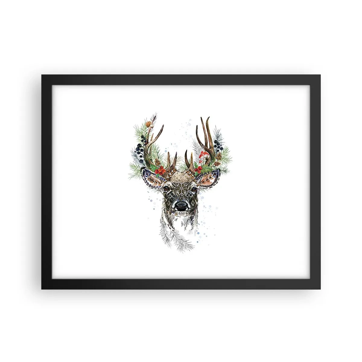 Poster in black frame - In Christmas Attire - 40x30 cm