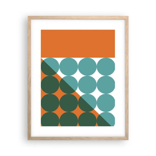 Poster in light oak frame - Upwards and Diagonally - 40x50 cm
