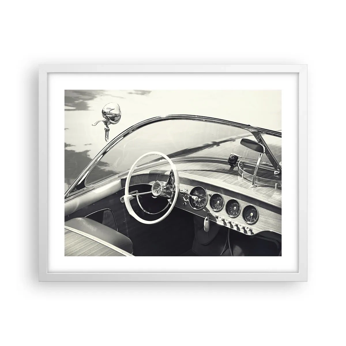 Poster in white frmae - Weather for the Rich - 50x40 cm