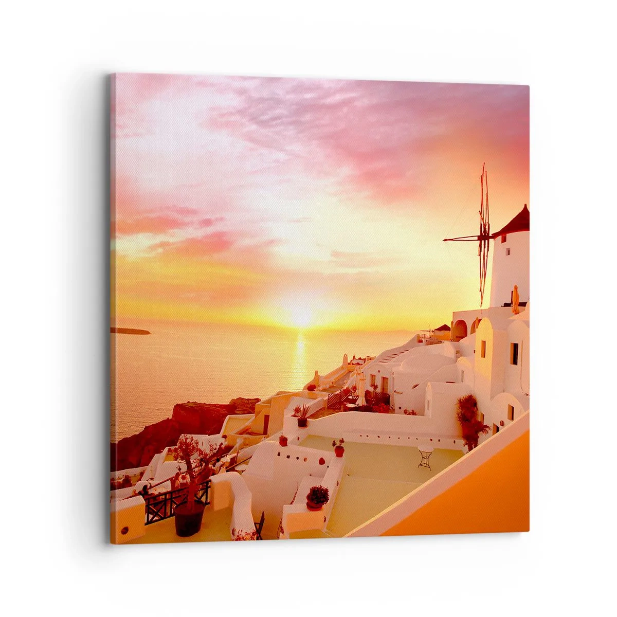 Canvas picture - Melting in White and Gold - 70x70 cm