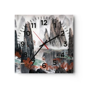 Wall clock - Clock on glass - Giant Wardens - 30x30 cm