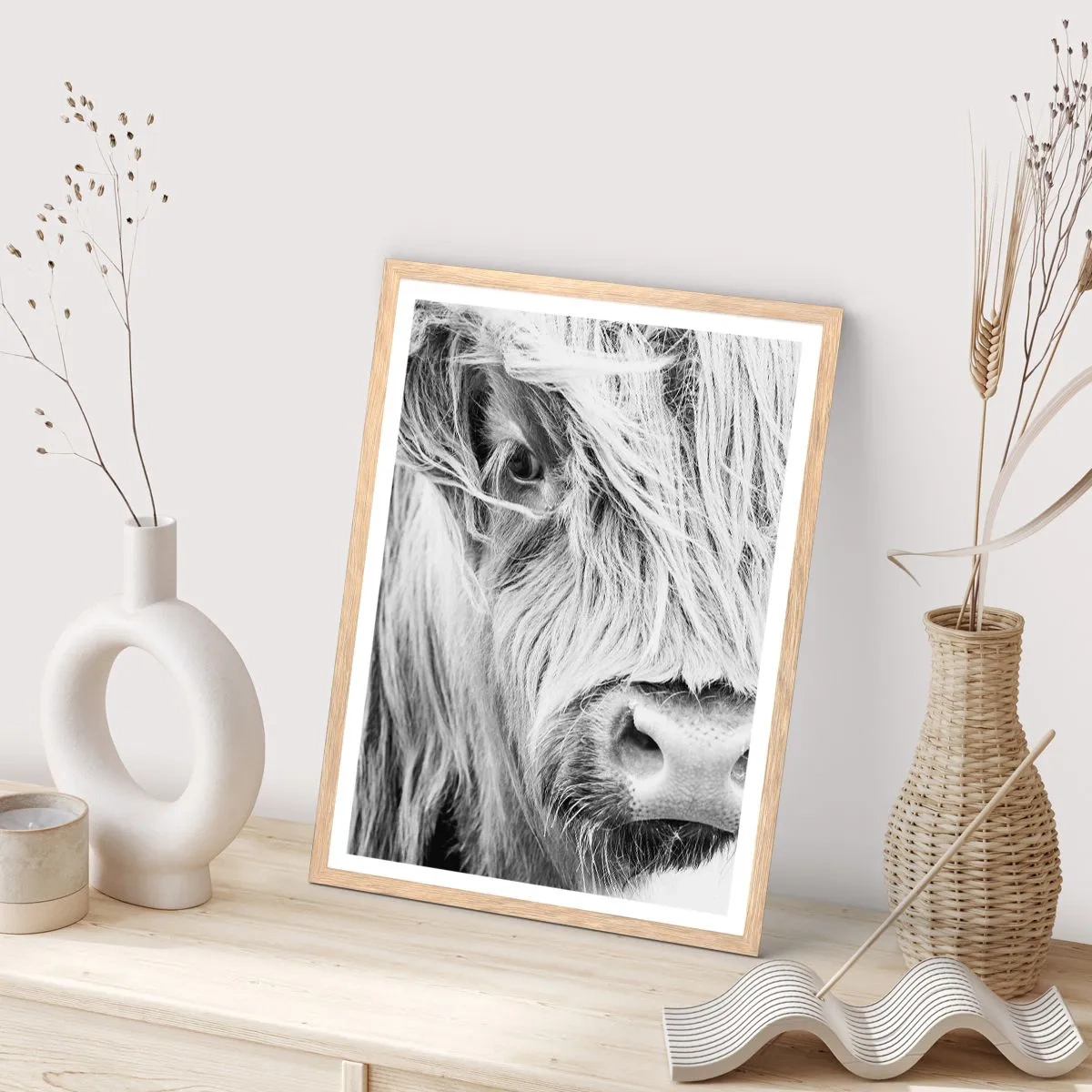 Poster in light oak frame - Scottish Wilderness - 50x70 cm