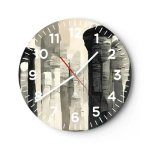 Wall clock - Clock on glass - Majesty of Antiquity - 40x40 cm