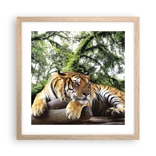 Poster in light oak frame - Best Regards - 40x40 cm