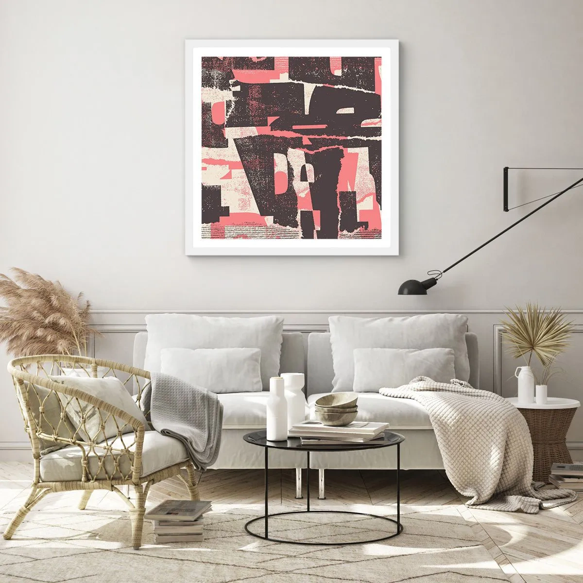 Poster in white frmae - All that Chaos - 60x60 cm