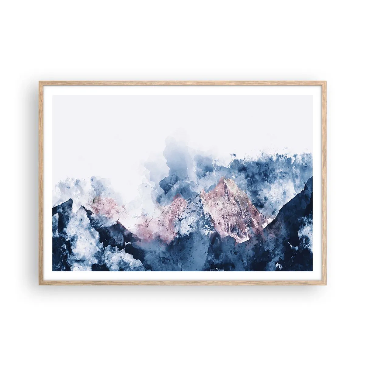Poster in light oak frame - Those Summits! - 100x70 cm