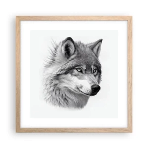 Poster in light oak frame - Alpha - Without a Doubt - 40x40 cm