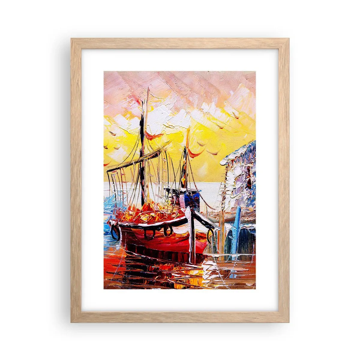 Poster in light oak frame - Happy Comeback - 30x40 cm