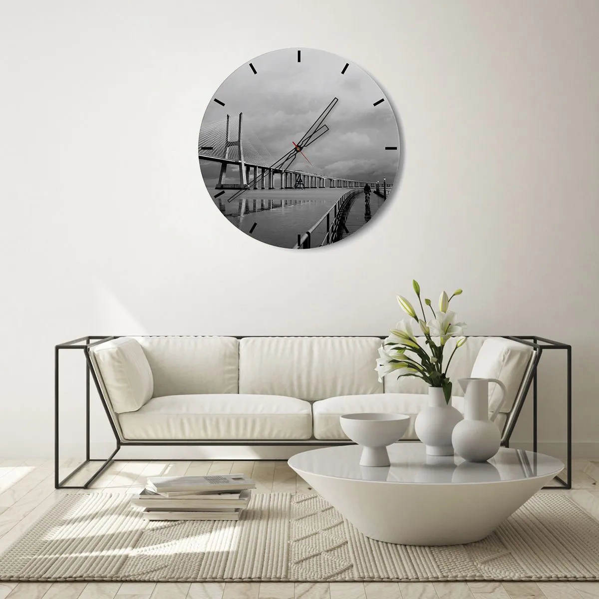 Wall clock - Clock on glass - To Each His Own - 40x40 cm