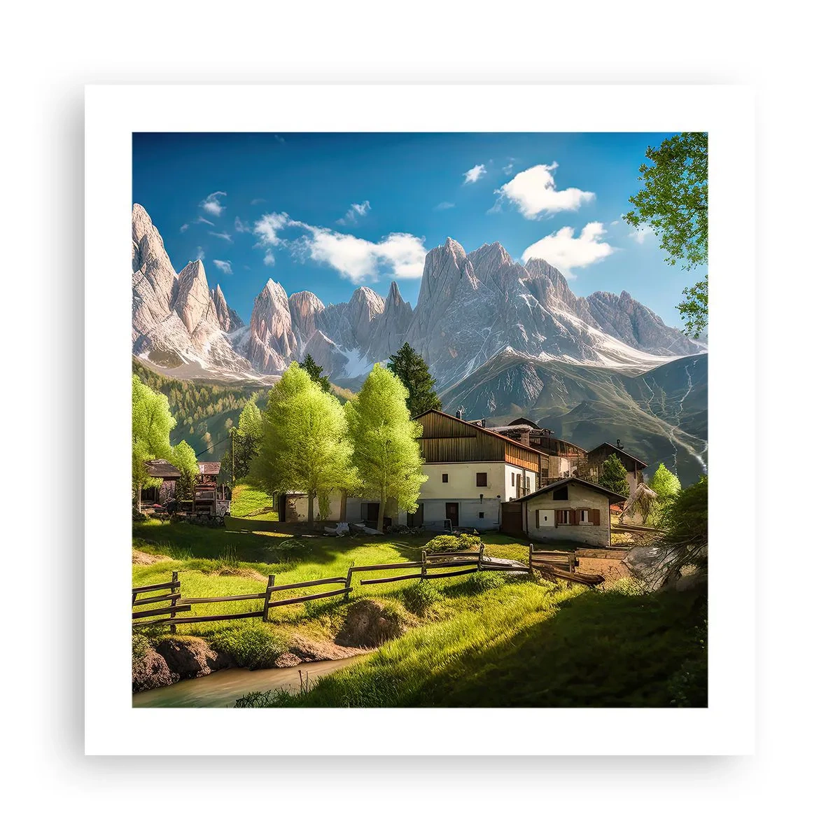 Poster - Alpine Idyll - 50x50 cm