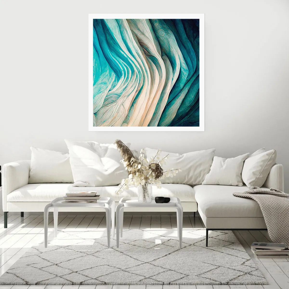 Poster - Blue Insatiability - 30x30 cm