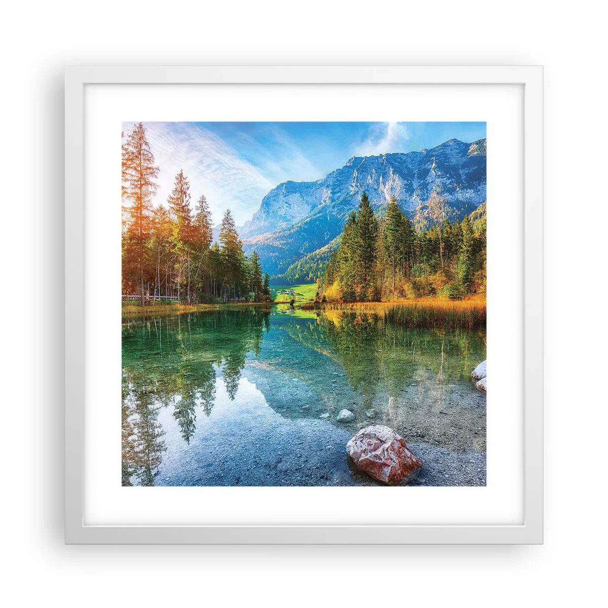 Poster in white frmae - Mellow Autumn - 40x40 cm